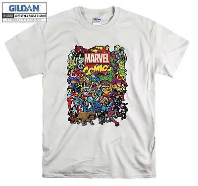 Buy Marvel Comics Heroes Group T-shirt Gift Hoodie T Shirt Men Women Unisex 7005 • 12.95£