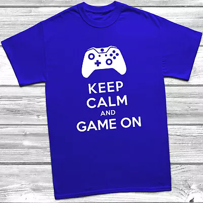 Buy (XB) Keep Calm & Game On T-Shirt Gamer Gift, Gaming, Keep Calm, Gaming Shirt, • 8.99£