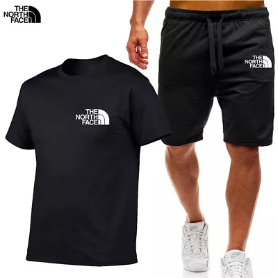 Buy The North Face Men's Leisure Sports Set Sweatshirt Shorts Hiking T-shirt 2024 • 20.39£