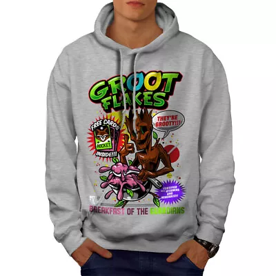 Buy Wellcoda Groot Flakes Comic Mens Hoodie, Cereal Casual Hooded Sweatshirt • 25.99£
