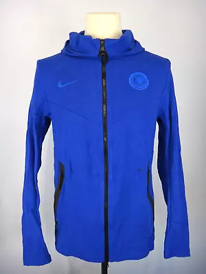 Buy Chelsea FC Hoodie Mens Small Rush Blue Hyper Royal Nike Tech Pack Embroidered • 59.99£