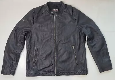 Buy Superdry Premium Hero Light Leather Racer Jacket Mens Size 2XL Black New 🟡 • 120£