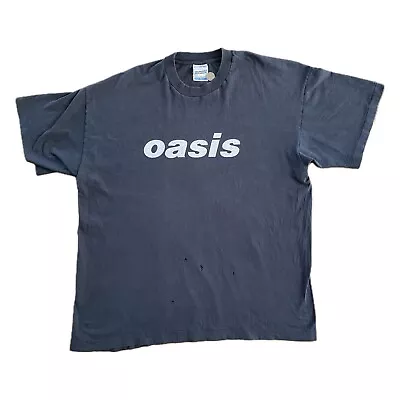Buy 1996 Oasis Marine Road Road Crew Vintage T-Shirt Size XL. Liam Noel Gallagher • 195£