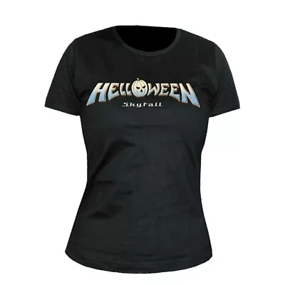 Buy HELLOWEEN - SKYFALL LOGO BLACK T-Shirt, Girlie  Womens: 14 • 22.36£