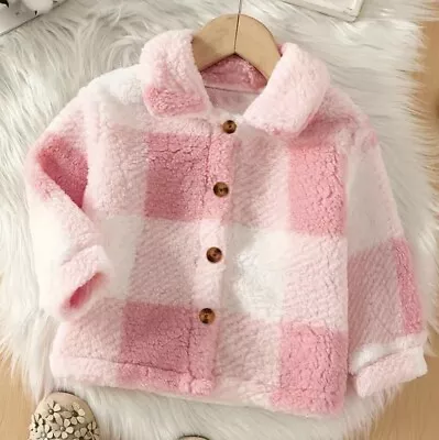 Buy Kids Plush Fleece Winter Jacket  Age 3-4 • 7.50£