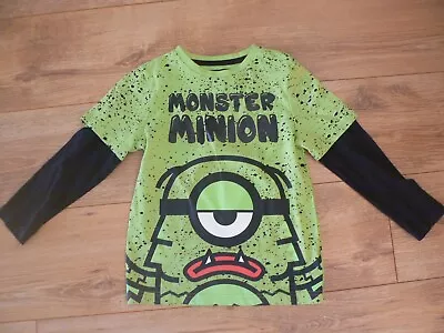 Buy Minion Monsters Green T Shirt Age 5-6 Yrs • 3£