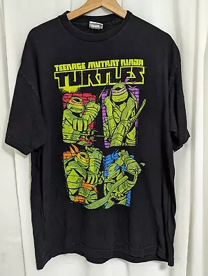 Buy Official Teenage Mutant Ninja Turtles Retro Movie Vintage Black T-Shirt XL • 12.99£