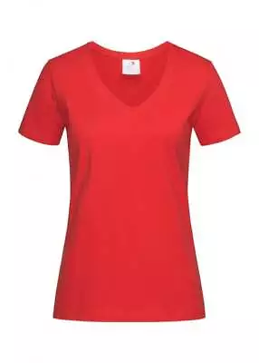 Buy Stedman Classics Classic V-Neck Ladies T-Shirt | Various Colours • 5.50£