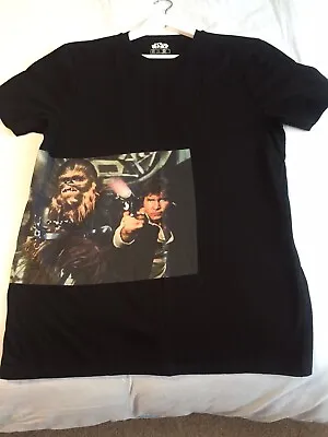 Buy Bnwot Asos Mens Black Star Wars T Shirt Han Solo Chewbacca Image Medium Unworn • 14.99£