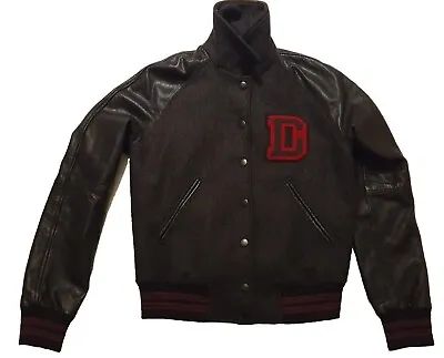 Buy DIESEL L CREW Womens Varsity Jacket Size S Black Leather Casual Baseball Coat • 59£