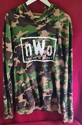 Buy Nwo Wwe Camo Hooded 2 Xl Long Sleeve T Shirt Good Condition Offical Wwe... • 22.95£