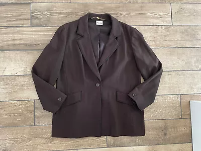 Buy Viyella Blazer Size 16 Lined Brown 98% Wool Jacket (not Woolly) Velvet Trims  • 19.99£