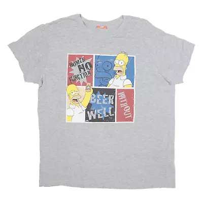 Buy THE SIMPSONS Homer Mens T-Shirt Grey XL • 9.99£