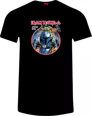 Buy Iron Mando Tee - Star Wars Mandalorian Yoda Iron Maiden Boba-Fet • 16.99£