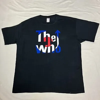 Buy The Who Band T-Shirt Target In Logo Black Mens Size 2XL XXL By Gildan • 14.99£