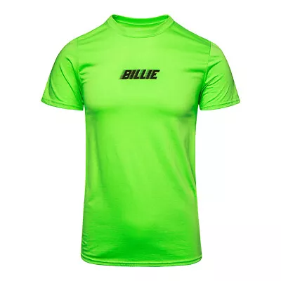 Buy Official Billie Eilish Racer Logo & BLOHSH T Shirt (Lime Green) • 7.99£