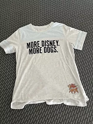 Buy Disney Parks T Shirt More Disney More Dogs Womens Size XL Gray Lady & The Tramp • 11.72£