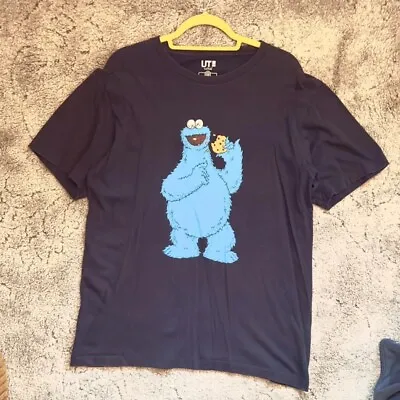 Buy UNIQLO X KAWS X SESAME STREET Cookie Monster T-Shirt-LArge-Supreme Condition! UK • 24.99£