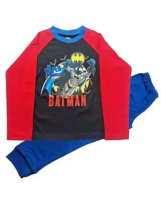 Buy Batman DC Comics Kids Caped Crusader Pyjamas SKP4878 Long Cotton Pjs • 7.99£