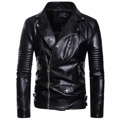 Buy Black Cowhide Leather Jacket For Men, Biker Leather Jacket, Winter Apparel • 199.99£