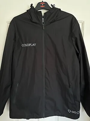 Buy Extremely Rare Coldplay Rain Jacket - Small Black Music Of The Spheres Merch • 77.11£
