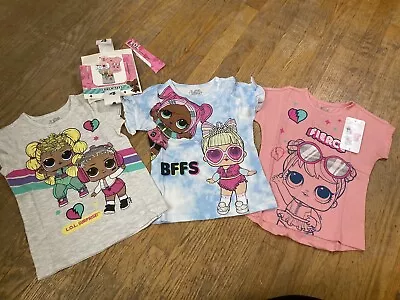 Buy LOL Surprise Girl’s Size 4 3-pack Tees Short Sleeve Graphic Print T-Shirts NWT! • 11.81£