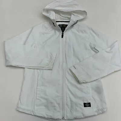 Buy Dickies Full Zip Up Hoodie Sweatshirt Women's S White Long Sleeve Polyester • 17.91£