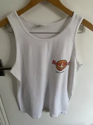 Buy White Hard Rock Cafe T-Shirt Vest Top Size M Orlando USA VGC VINTAGE • 4.99£