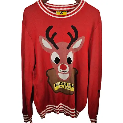 Buy Tipsy Elves Ugly Christmas Sweater Rudolph Reindeer  Got 'Em  Size XL Oversized • 28.46£