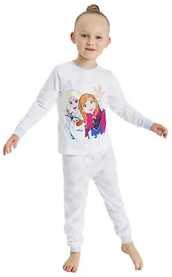 Buy Girls Disney Frozen Pyjamas Elsa Anna Olaf Pyjamas 18 Mths-10 Years • 12.95£