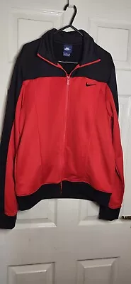 Buy Nike Red And Black Long Sleeved Jacket Size Medium • 15£