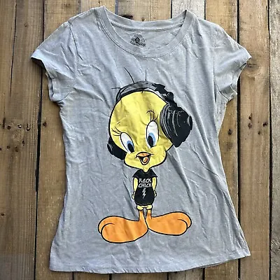 Buy Rock Chick Tweety Bird T-Shirt Womens Size XL (15-17) Looney Tunes • 10.01£