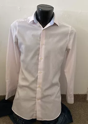 Buy Two Next Mens Slim Fit Shirts  1 Pink 1 Blue Checked Size 15 • 11.99£