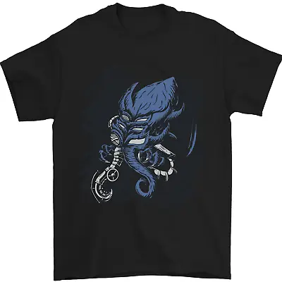 Buy Cyberpunk Cthulhu Kraken Octopus Mens T-Shirt 100% Cotton • 10.48£