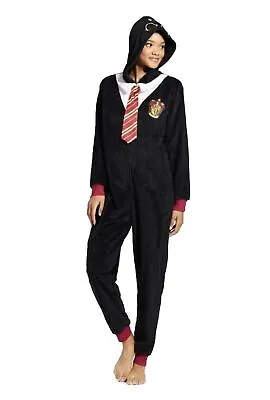 Buy Women's Harry Potter Gryffindor Soft Footie Pajamas XS Union Suit Black Sold Out • 18.94£