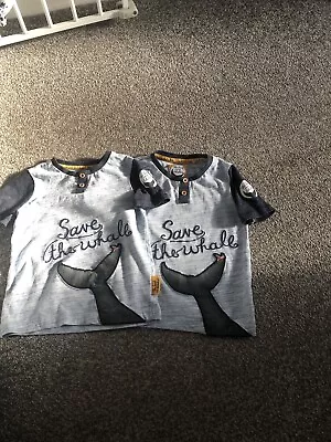 Buy Clean Two Snail And The Whale T Shirts Age 9-12 Months • 2.10£