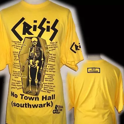 Buy Crisis No Town Hall 100% Unique  Punk  T Shirt Xxl Bad Clown Clothing • 16.99£