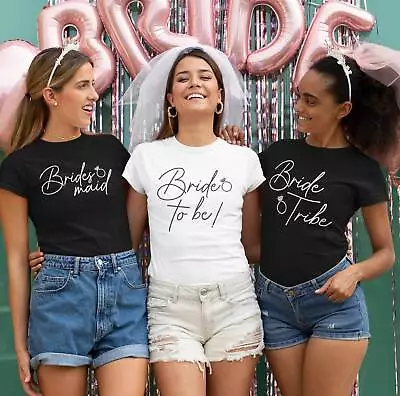 Buy Bachelorette Party T-shirts - Hen Party Tee's For The Bride Tribe- Bridal Party • 9.99£