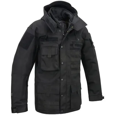 Buy Brandit Performance Outdoor Jacket Coat Tactical Hooded Water-repellent Black • 132.95£
