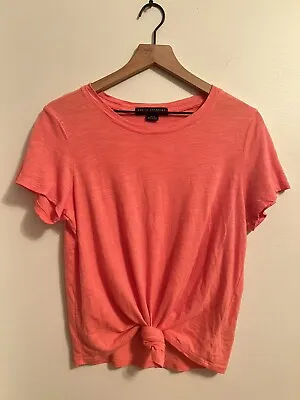 Buy Social Standard By Sanctuary T-Shirt Women's Small Pink Coral Short Sleeve Tie • 10.40£