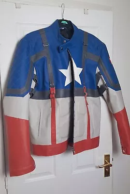 Buy Captain America Movie Stylish Leather Jacket First Avenger Marvel Biker • 80£