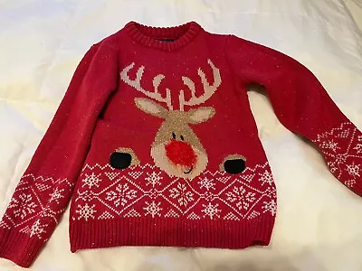 Buy Next Rudolf Christmas Jumper Age 7 • 5£