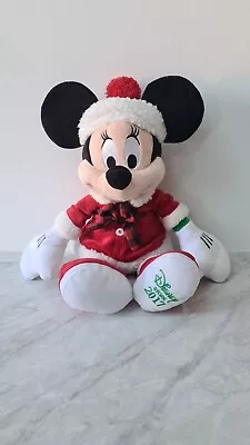Buy Disney Store Minnie Mouse Christmas Xmas 2017 Plush Soft Toy Holiday Hat Jumper • 9.99£