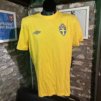 Buy Sweden Football T Shirt Tee Cotton Umbro Large L • 15£