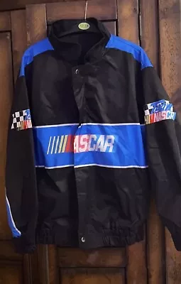 Buy Womens Blue Black Nascar Retro Varsity Racer Motorcross Waterproof Jacket  • 20£