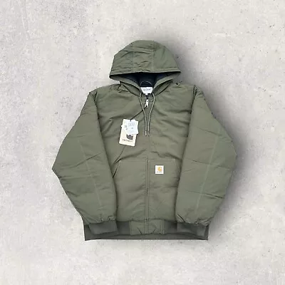 Buy Carhartt WIP Embroidered Khaki Active Cold Puffer Jacket XL • 119.99£