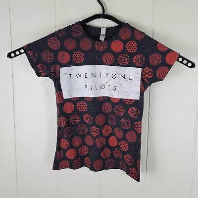 Buy Twenty One Pilots Shirt Womens Large Black Red Graphic Crew Neck Short Sleeve • 16.68£