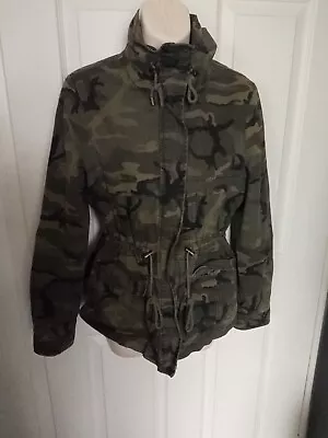 Buy Forever 21 Military Army Camo Print Jacket Size S • 3.50£