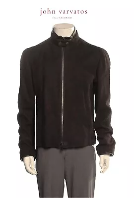 Buy John Varvatos Rough Out Suede Leather Jacket / Size 42 Uk ( 52 It ) • 550£