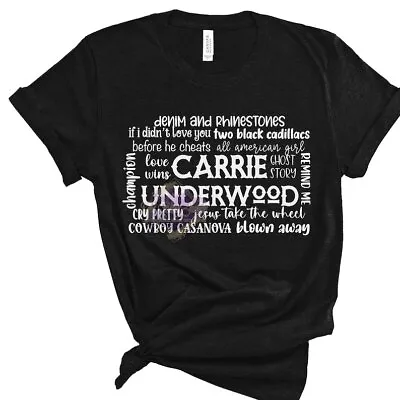 Buy Carrie Underwood Songs Inspired T-shirt, Carrie Underwood T-shirt • 25.93£